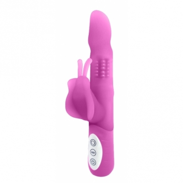 VIBRADOR ESTIMULACION CLITORIS MARIPOSA ROSA